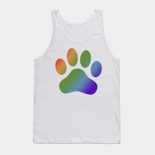 Rainbow Dog paws Tank Top